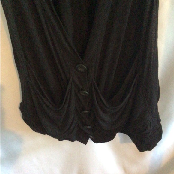Miley Cyrus/Max Azria Slouchy Black Vest Size Large - Picture 4 of 5